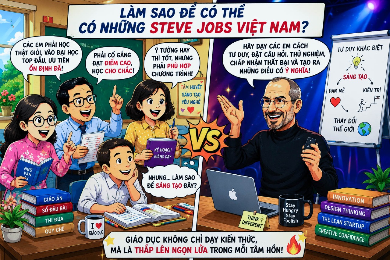 "Làm sao để có thể có những steve jobs việt nam?" – câu hỏi không chỉ dành cho học sinh